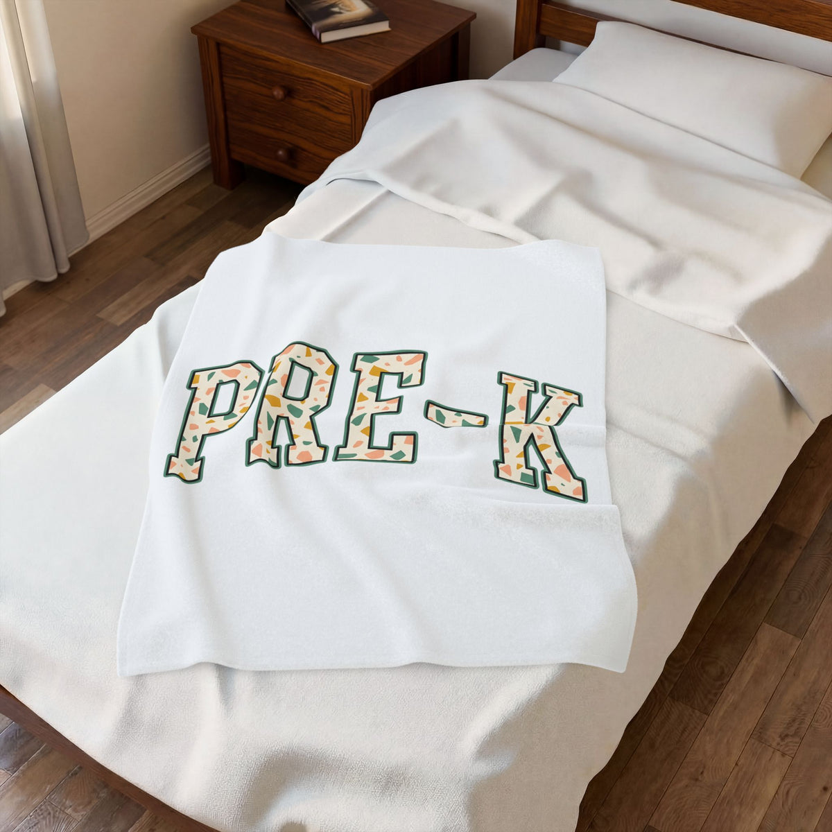 Terrazzo Letters Blanket Teacher Nursery Gift Women Cute Blanket Alphabet Blanket Educator Enthusiast Kawaii Blanket Classroom Graphic Old School