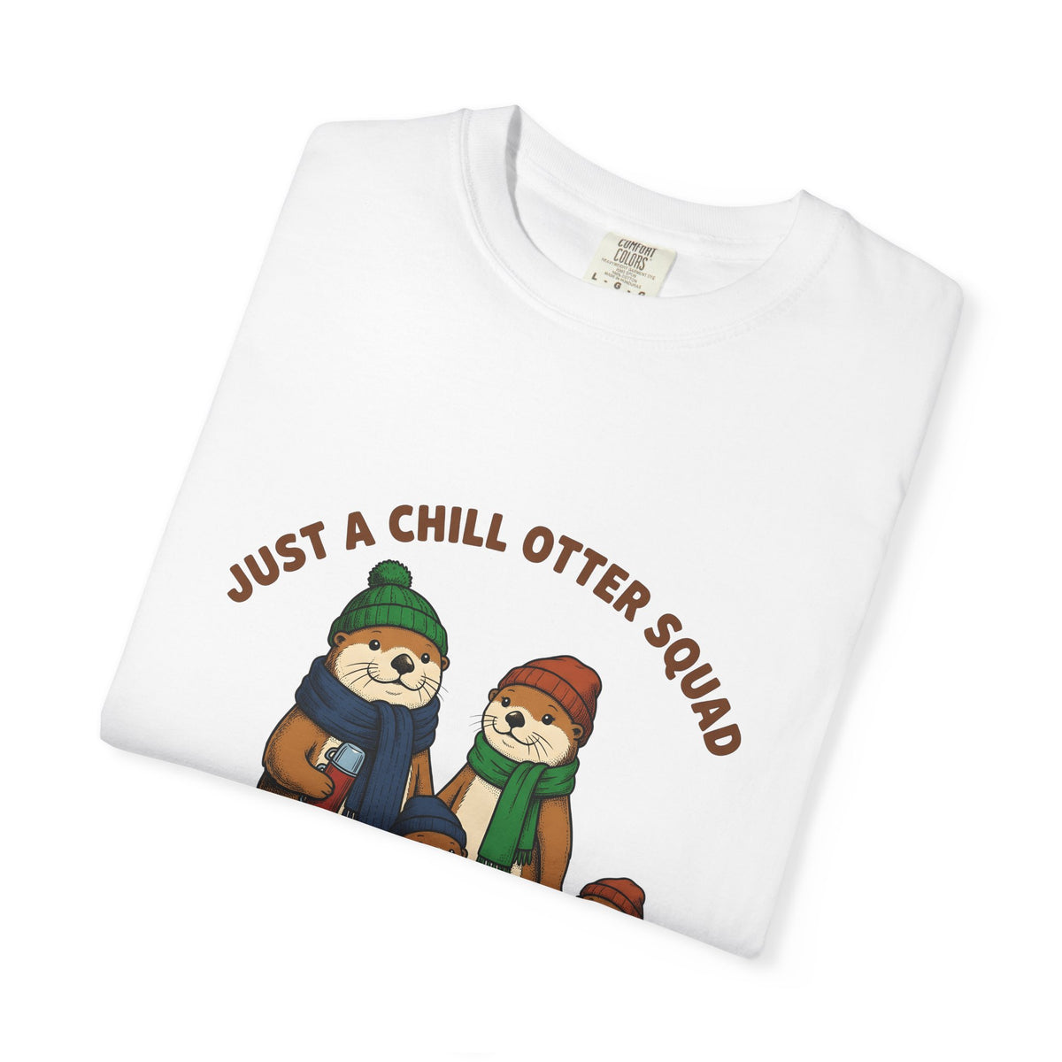Otter Group T-Shirt Funny Wildlife Gift Women Comic T-Shirt Otters T-Shirt Humor Fan Cartoon T-Shirt Animal Graphic Sketch Beanies T-Shirt