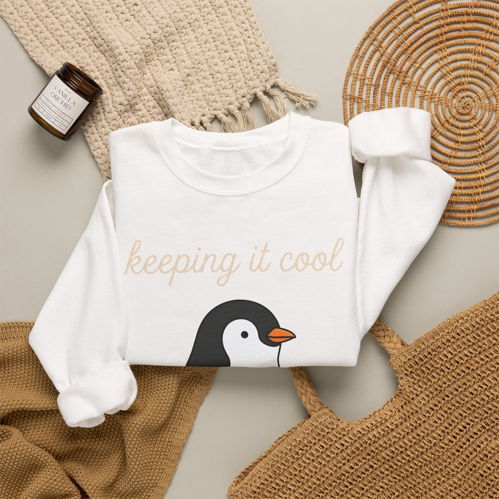 Penguin Nurse Sweatshirt Nurse Wildlife Gift Women Comic Sweatshirt Penguin Sweatshirt Nursing Enthusiast Cartoon Sweatshirt Wildlife Graphic Simple