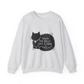 Black Feline Sweatshirt Cat Fun Gift Women Flat Sweatshirt Cat Sweatshirt Cat Fan Minimalist Sweatshirt Humorous Graphic Chic Pendant Sweatshirt
