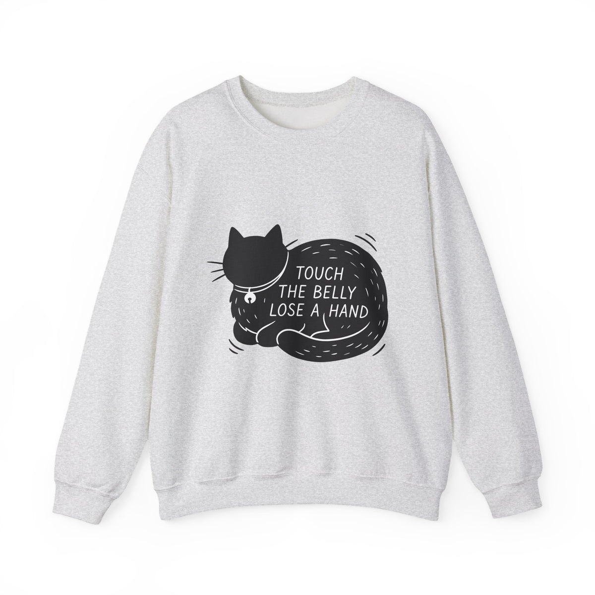 Black Feline Sweatshirt Cat Fun Gift Women Flat Sweatshirt Cat Sweatshirt Cat Fan Minimalist Sweatshirt Humorous Graphic Chic Pendant Sweatshirt