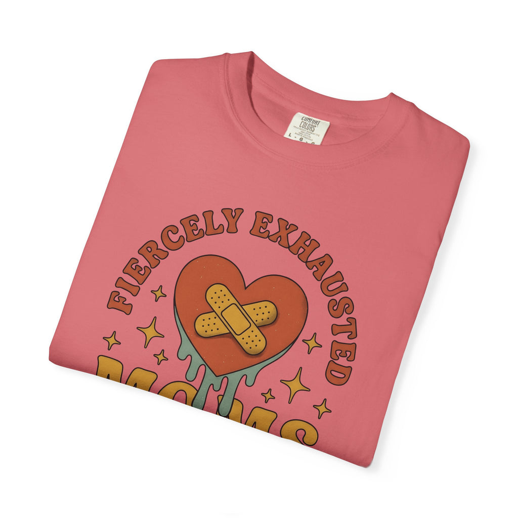 Love Patch T-Shirt Mom Wellness Gift Women Vintage T-Shirt Heart Patch T-Shirt Motherhood Enthusiast Retro T-Shirt Self Care Graphic Hand Drawn