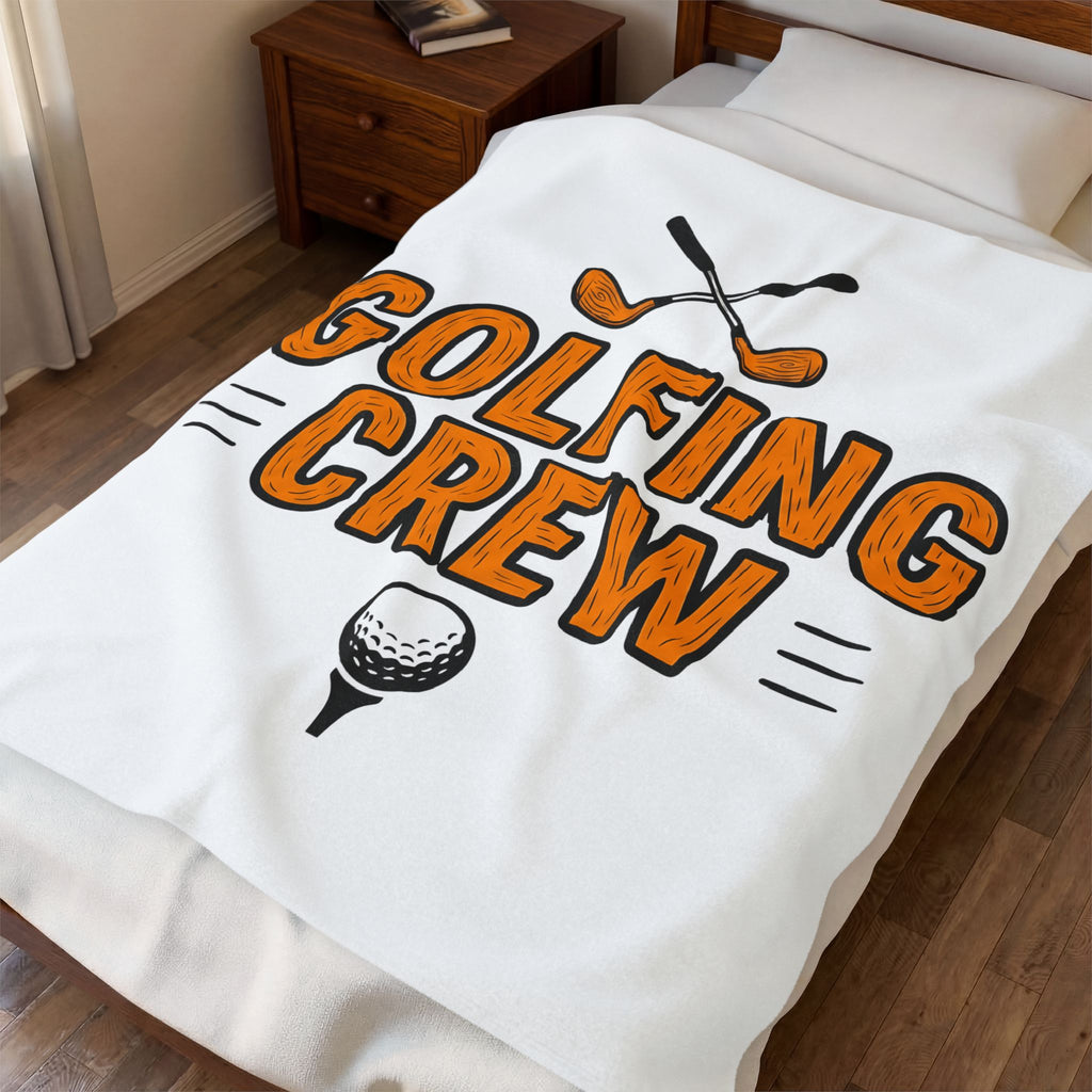 Golf Stick Blanket Golf Squad Gift Women Graphic Blanket Golf Club Blanket Golfer Fan Illustrated Blanket Team Graphic Hand Drawn Golf Orb Blanket