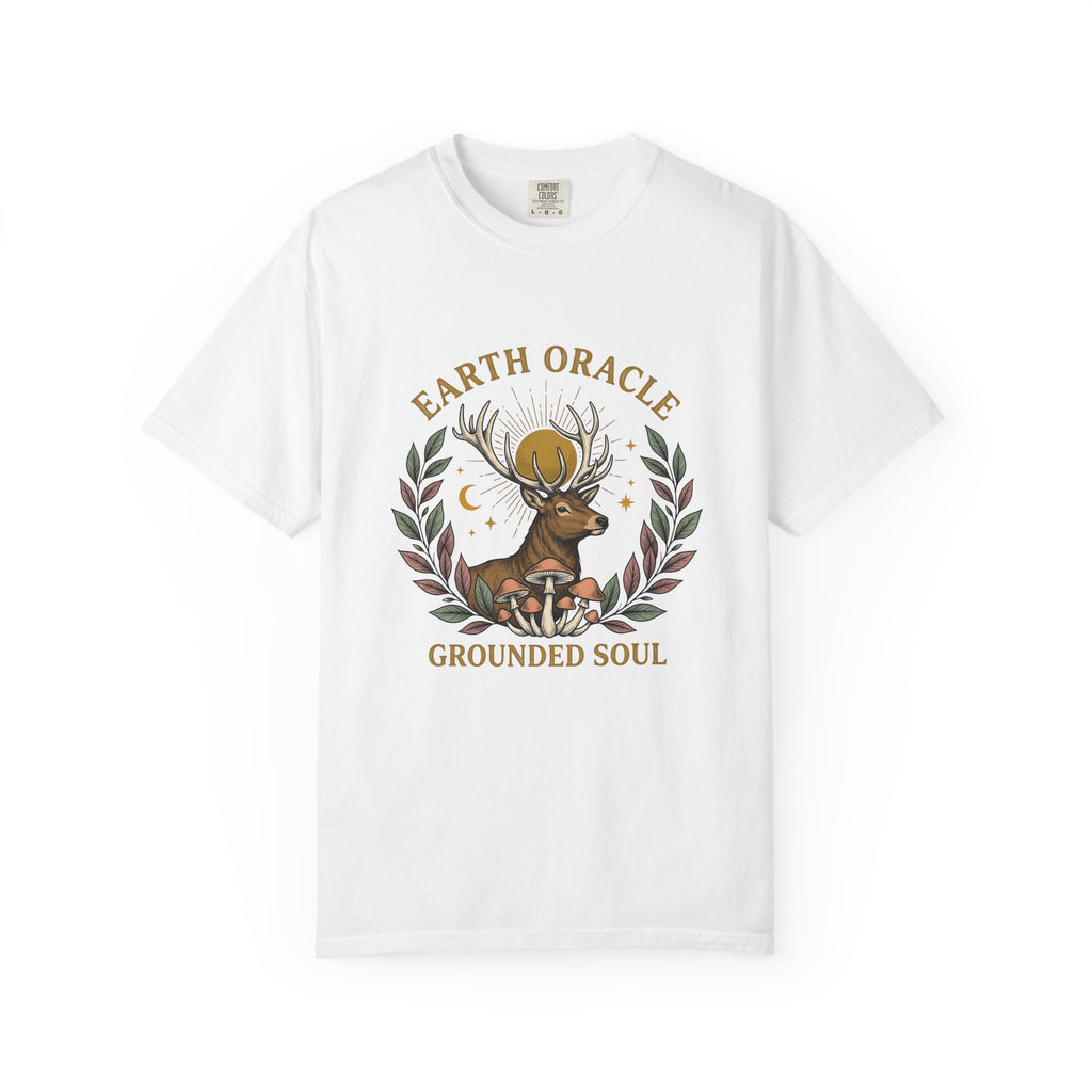 Stag Sunrise T-Shirt Boho Chic Outdoors Gift Women Tribal T-Shirt Deer T-Shirt Bohemian Fan Primitive T-Shirt Wilderness Graphic Retro Toadstools
