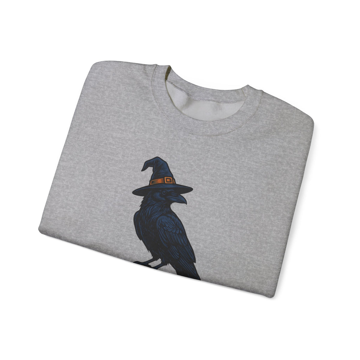 Raven Wizard Hat Sweatshirt Halloween Horror Gift Women Antique Sweatshirt Witch Hat Sweatshirt Spooky Fan Occult Sweatshirt Horror Graphic Ink Fortune Ball