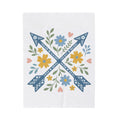 Crossed Arrows Blanket Cowgirl Country Gift Women Folk Blanket Quivers Blanket Rodeo Fan Quilt Design Southwestern Wildflowers Blanket