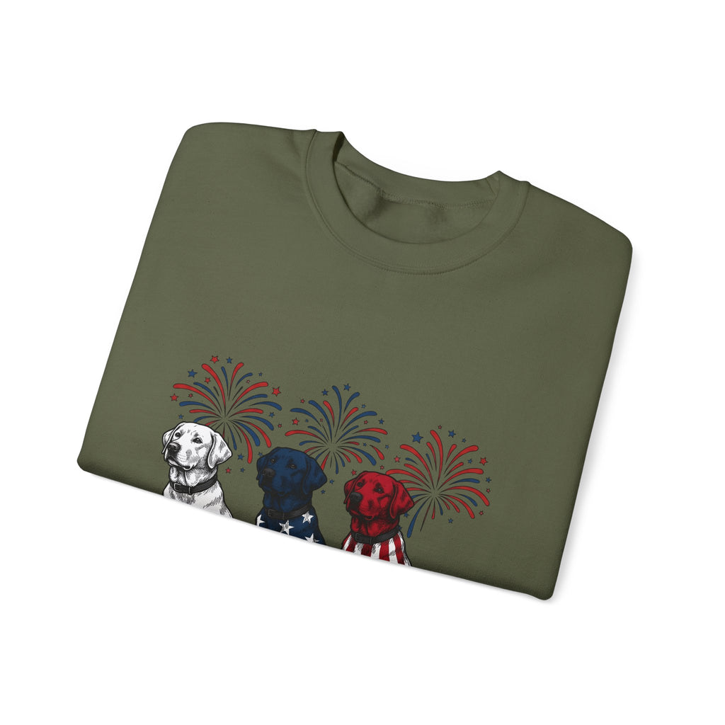 American Dogs Sweatshirt America/4th Of July Pet Gift Women Sketch Sweatshirt Canine Sweatshirt Patriot Fan Hand Drawn Sweatshirt Animal Graphic Retro