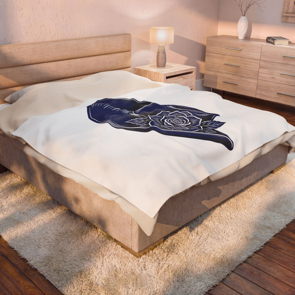 Cowboy Cap Blanket Cowgirl Ranch Gift Women Rustic Blanket Cowboy Hat Blanket Rodeo Fan Western Blanket Farm Graphic Line Art Bloom Blanket