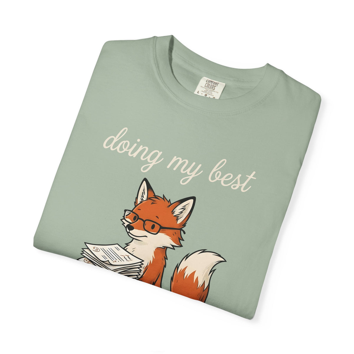 Fox Glasses T-Shirt Teacher Animal Gift Women Cute T-Shirt Spectacles T-Shirt Educator Enthusiast Adorable T-Shirt Wildlife Graphic Hand Drawn