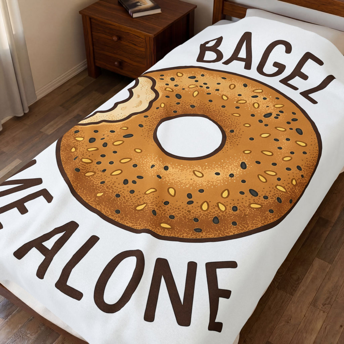Bagel Desserts Morning Gift Doodle Bagel Pastry Fan Hand Drawn Breakfast Old School Blanket