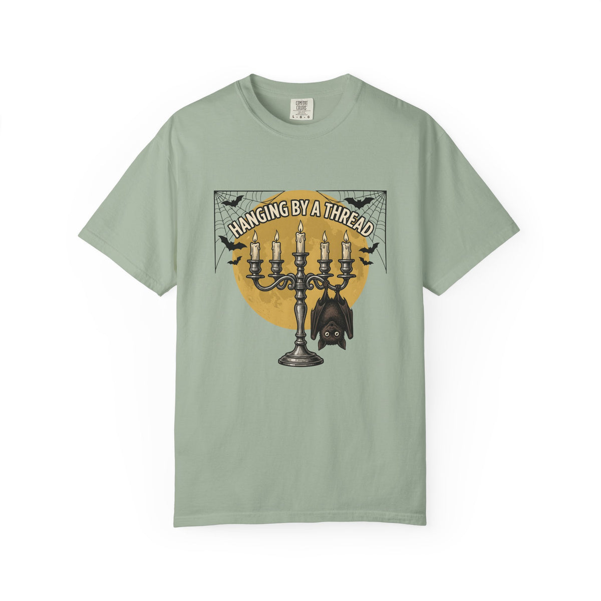 Bat Candelabra T-Shirt Halloween Goth Gift Women Gothic T-Shirt Candelabrum T-Shirt Horror Fan Dark T-Shirt Emo Graphic Vintage Spiderweb T-Shirt