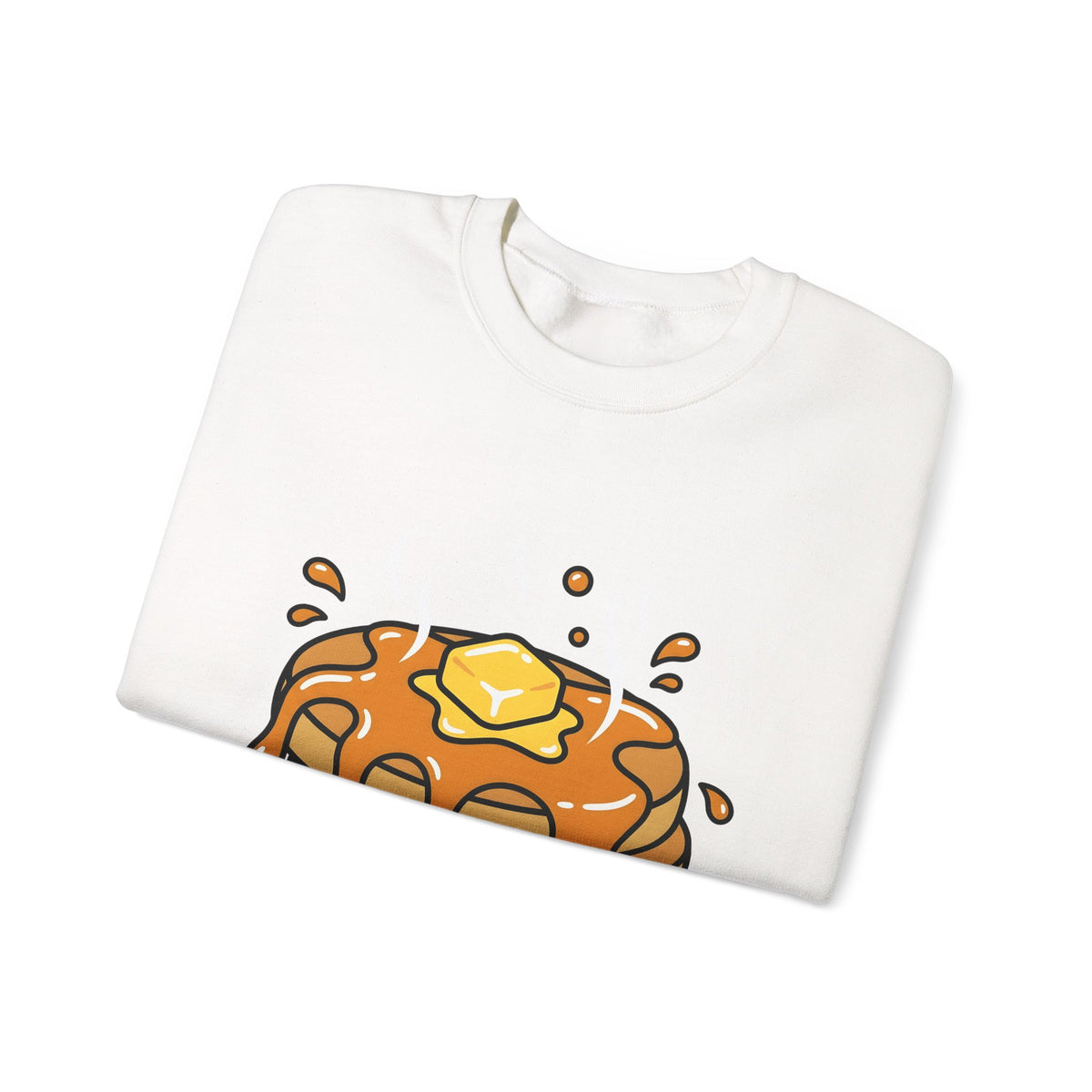 Pancake Stack Desserts Breakfast Gift Cartoon Pancakes Sweets Fan Cartoony Morning Bold Syrup Sweatshirt