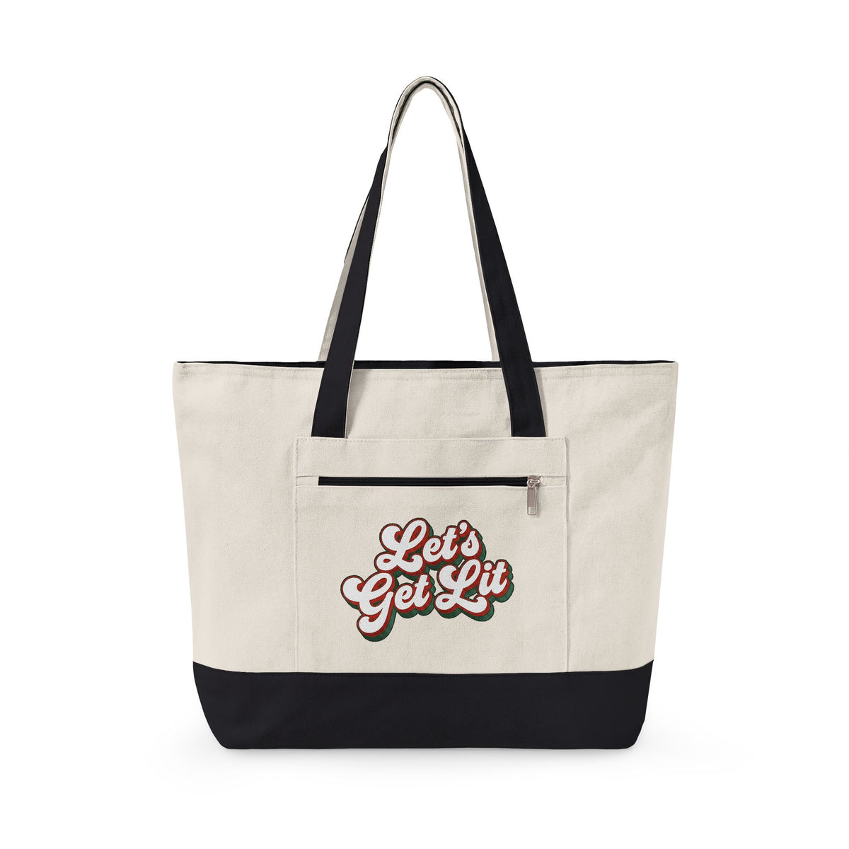 Festive Message Tote Bag Christmas Fun Gift Women Joyful Tote Bag Holiday Greeting Tote Bag Christmas Fan Cheerful Tote Bag Amusement Graphic Classic