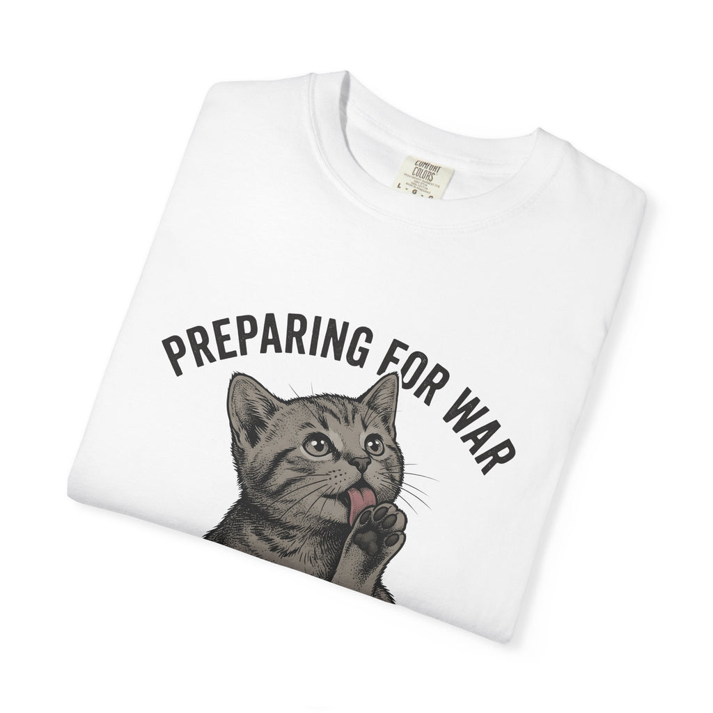 Striped Cat Cat Jokes Gift Sketch Tabby Cat Feline Fan Drawing Retro Claw T-Shirt