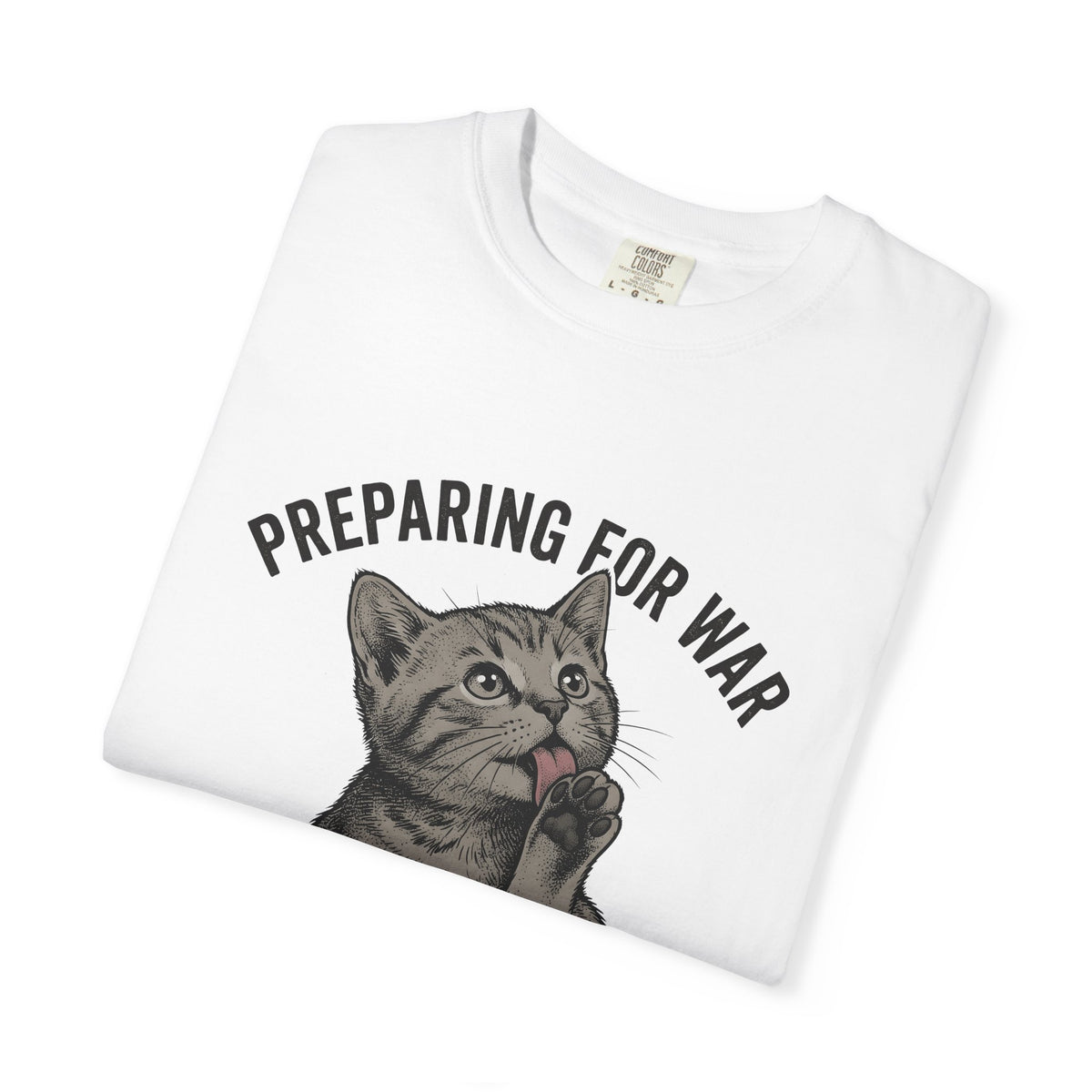 Striped Cat Cat Jokes Gift Sketch Tabby Cat Feline Fan Drawing Retro Claw T-Shirt