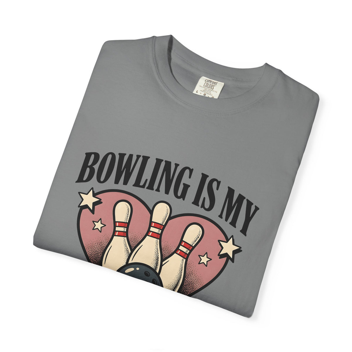Bowling Pins Ball T-Shirt Bowling Humor Gift Women Vintage T-Shirt Bowling Ball T-Shirt Bowler Fan Distressed T-Shirt Funny Graphic Retro Heart