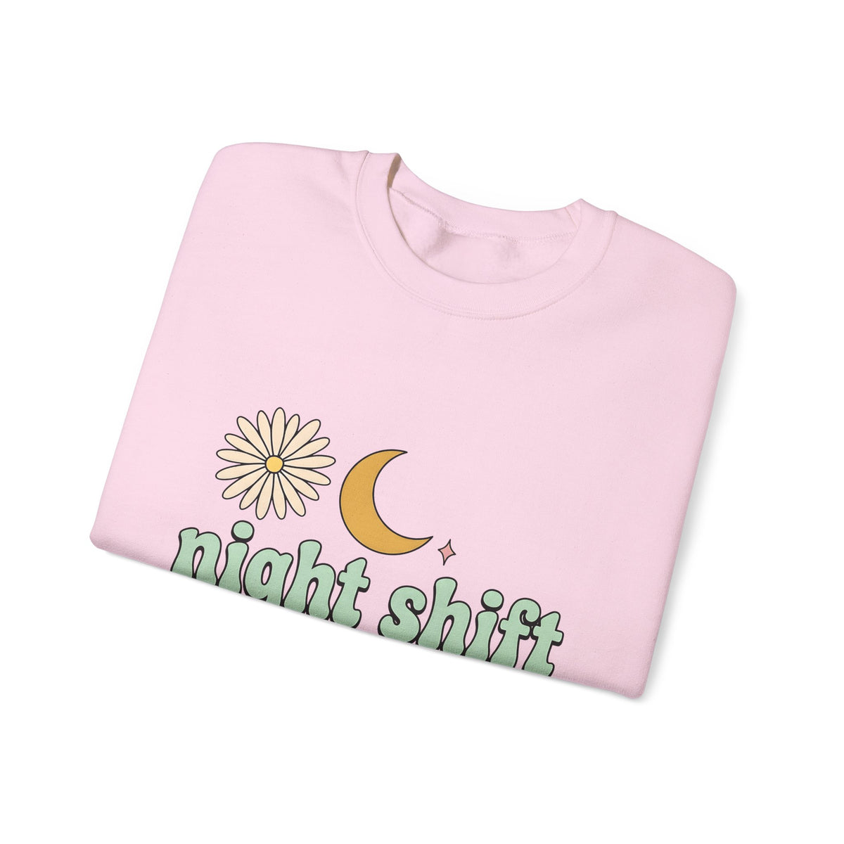 Moon Blossom Graphic Sweatshirt Nurses Drink Gift Women Cartoon Sweatshirt Flower Sweatshirt