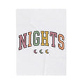 Varsity Lettering Design Blanket Nurses Graveyard Shift Gift Women Pale Hues Blanket Letterman Blanket Nursing Enthusiast Pastel Blanket Night