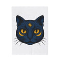 Magic Cat Blanket Cat Horoscope Gift Women Ink Blanket Kitten Blanket Feline Fan Tattoo Blanket Astrology Graphic Retro Sparkle Blanket