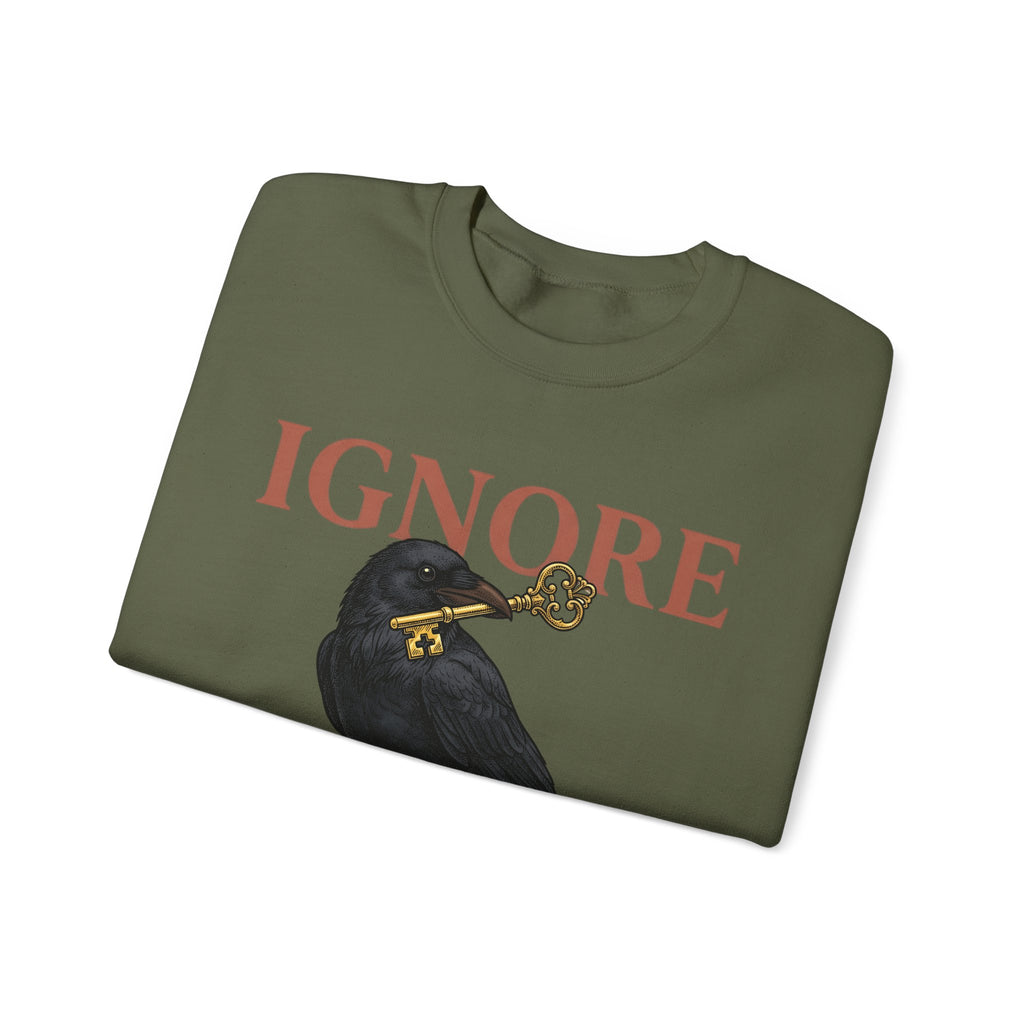 Black Bird Key Sweatshirt Funny Alternative Gift Women Rustic Sweatshirt Key Sweatshirt Humor Fan Vintage Sweatshirt Alternative Graphic Doodle Antique Key