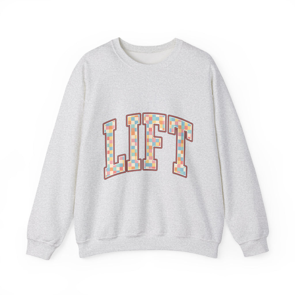 Chunky Block Text Sweatshirt Sports Workout Gift Women Neon Sweatshirt Typography Sweatshirt Athlete Enthusiast Glowing Sweatshirt Fitness Graphic Classic