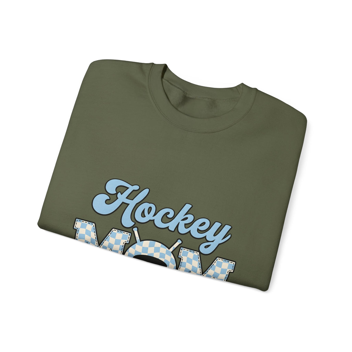 Hockey Puck Sweatshirt Hockey Mom Sports Gift Women Retro Sweatshirt Puck Sweatshirt Hockey Fan Vintage Sweatshirt Athletic Graphic Checkered Hockey Sticks