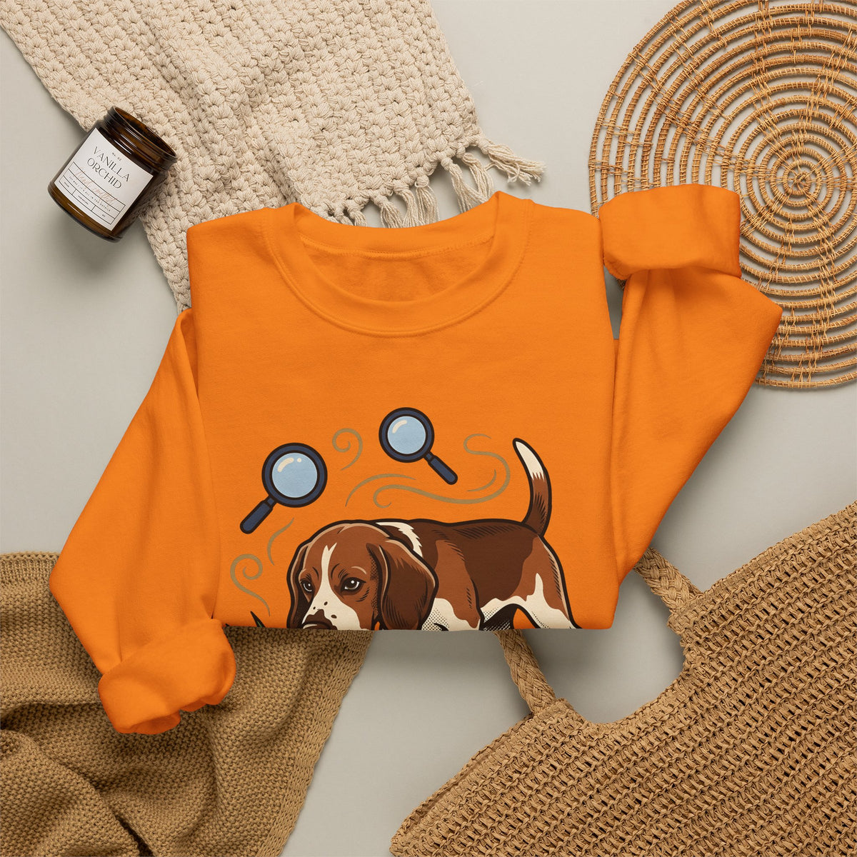 Beagle Pet Sweatshirt Dog Comedy Gift Women Animated Sweatshirt Hound Sweatshirt Dog Fan Cartoon Sweatshirt Humor Graphic Classic Loupe Sweatshirt