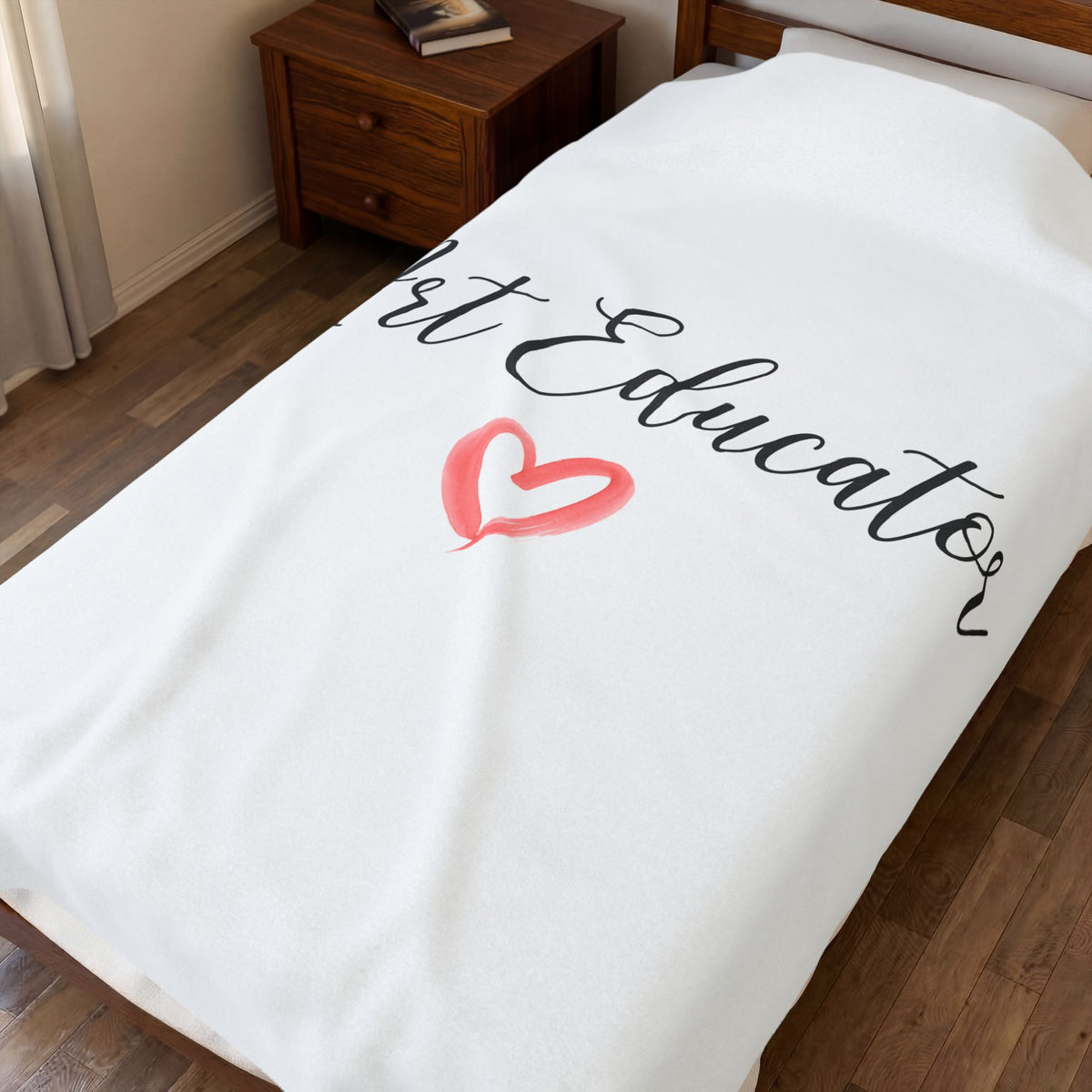 Love Icon Blanket Teachers Gratitude Gift Women Calligraphy Blanket Heart Blanket