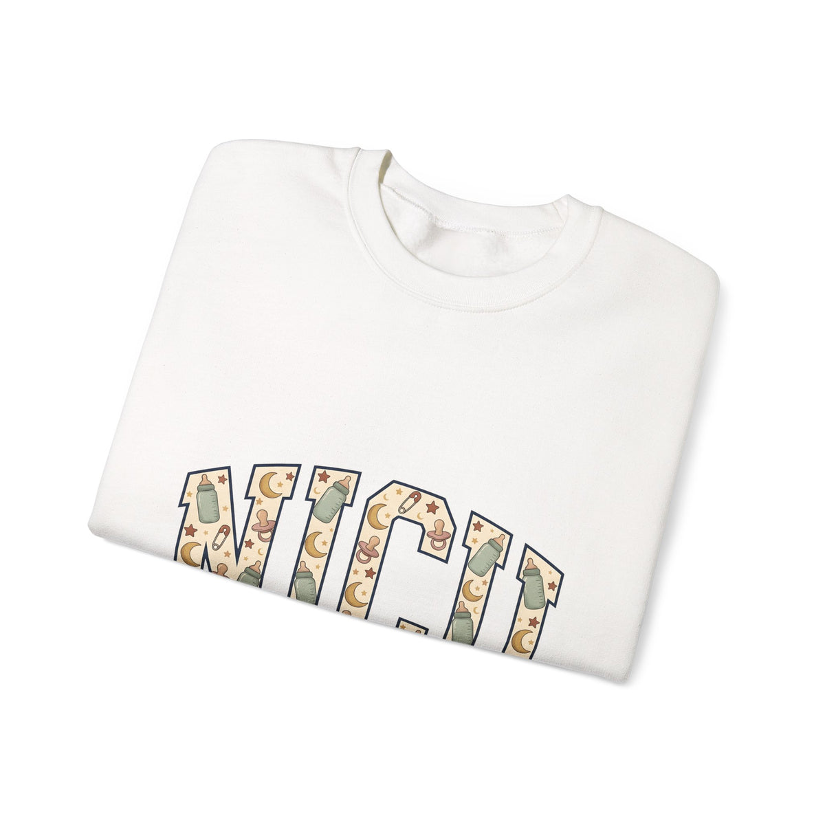 Baby Bottle Pattern Sweatshirt NICU Nurse Medical Gift Women Playful Sweatshirt Feeding Bottle Sweatshirt Nurse Enthusiast Fun Sweatshirt Healthcare Graphic