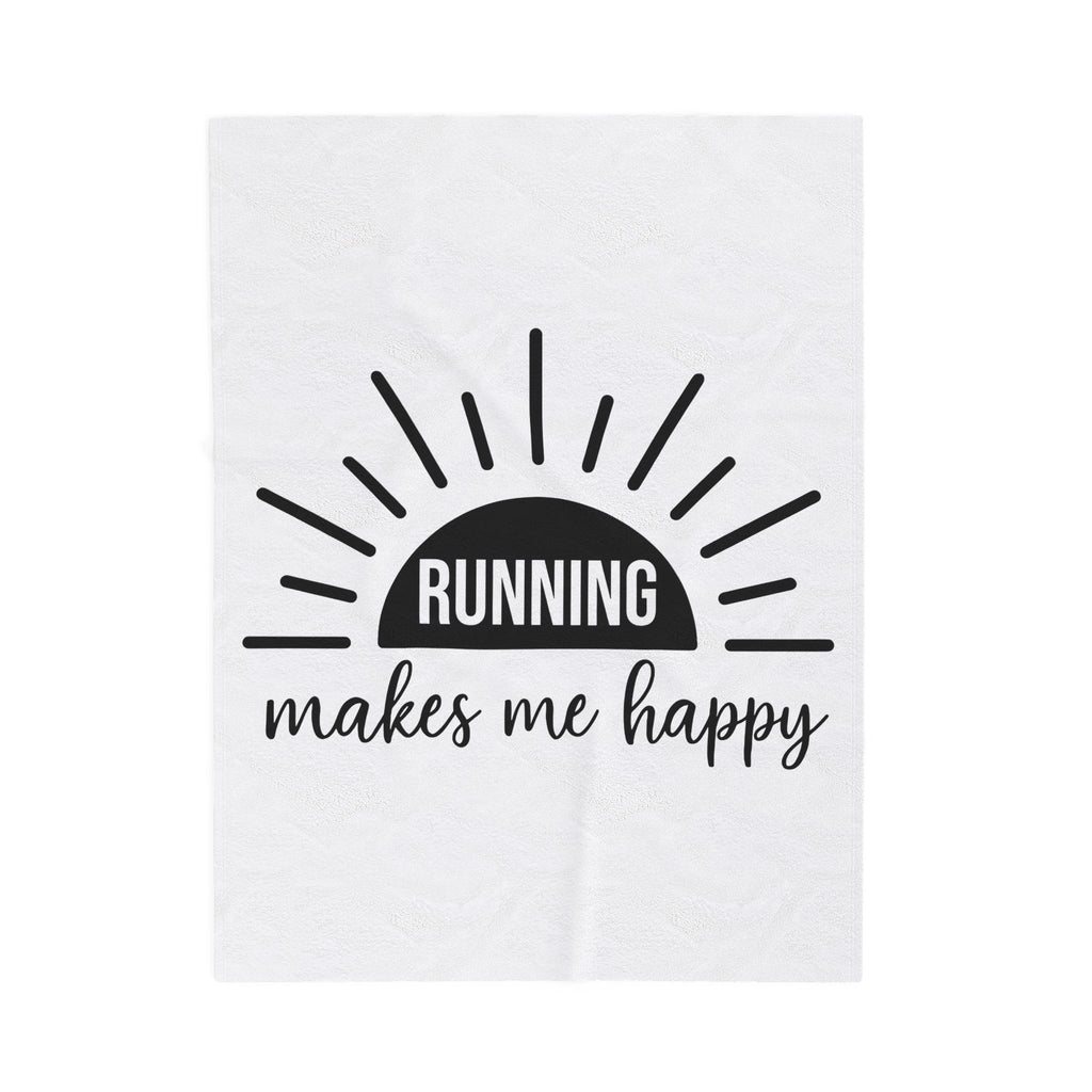 Dawn Illustration Blanket Running Exercise Gift Women Basic Blanket Morning Blanket Runner Enthusiast Simple Blanket Fitness Graphic Trendy