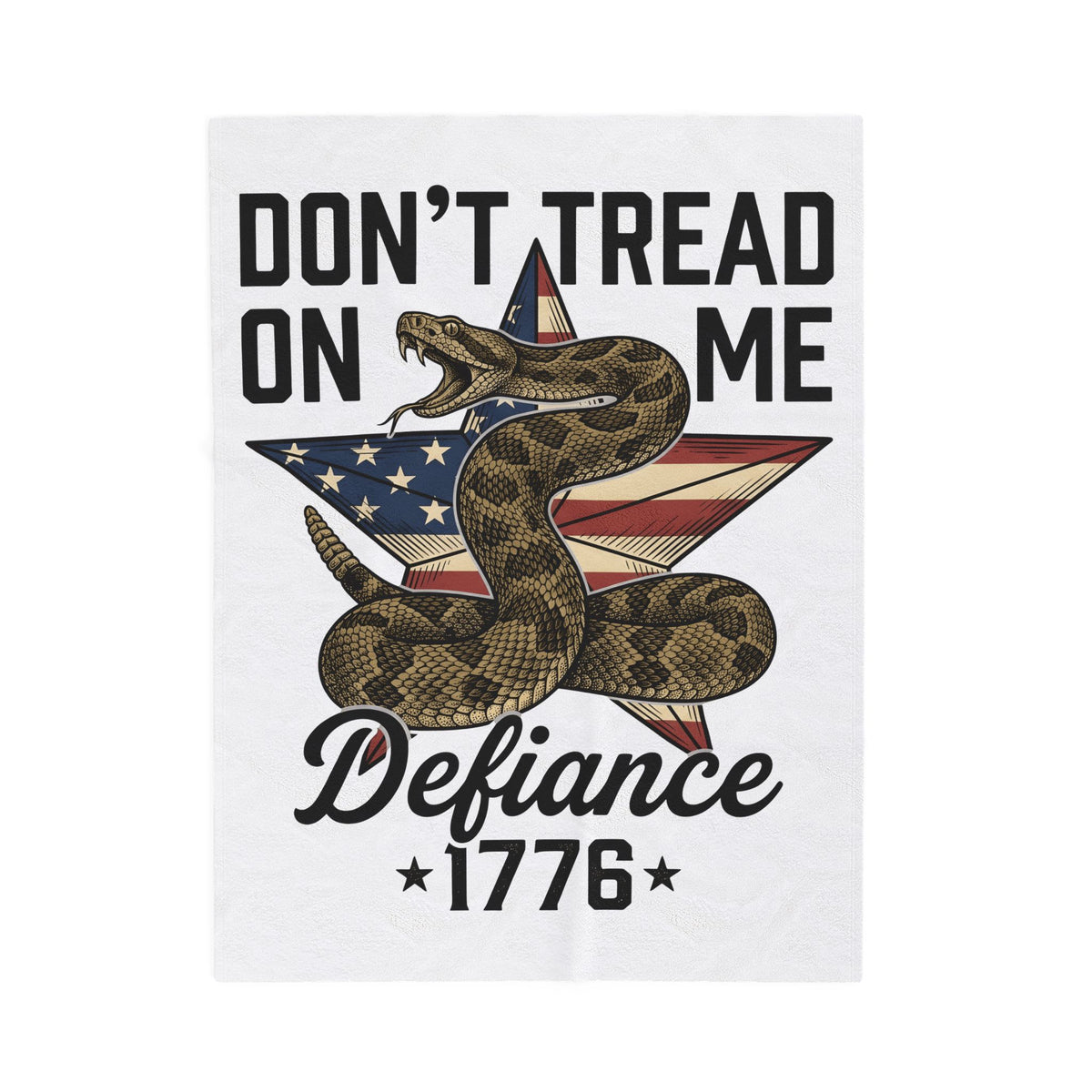 Rattlesnake Star Blanket 4th Of July Liberty Gift Women Sketch Blanket Rattler Blanket Independence Day Fan Drawing Graphic Blanket Line Art Usa