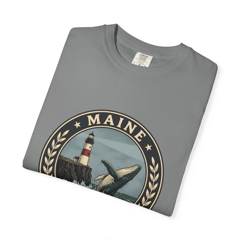 Whale Beacon T-Shirt Maine Marine Gift Women Vintage T-Shirt Whale T-Shirt New England Enthusiast Distressed T-Shirt Nautical Graphic Retro Sea