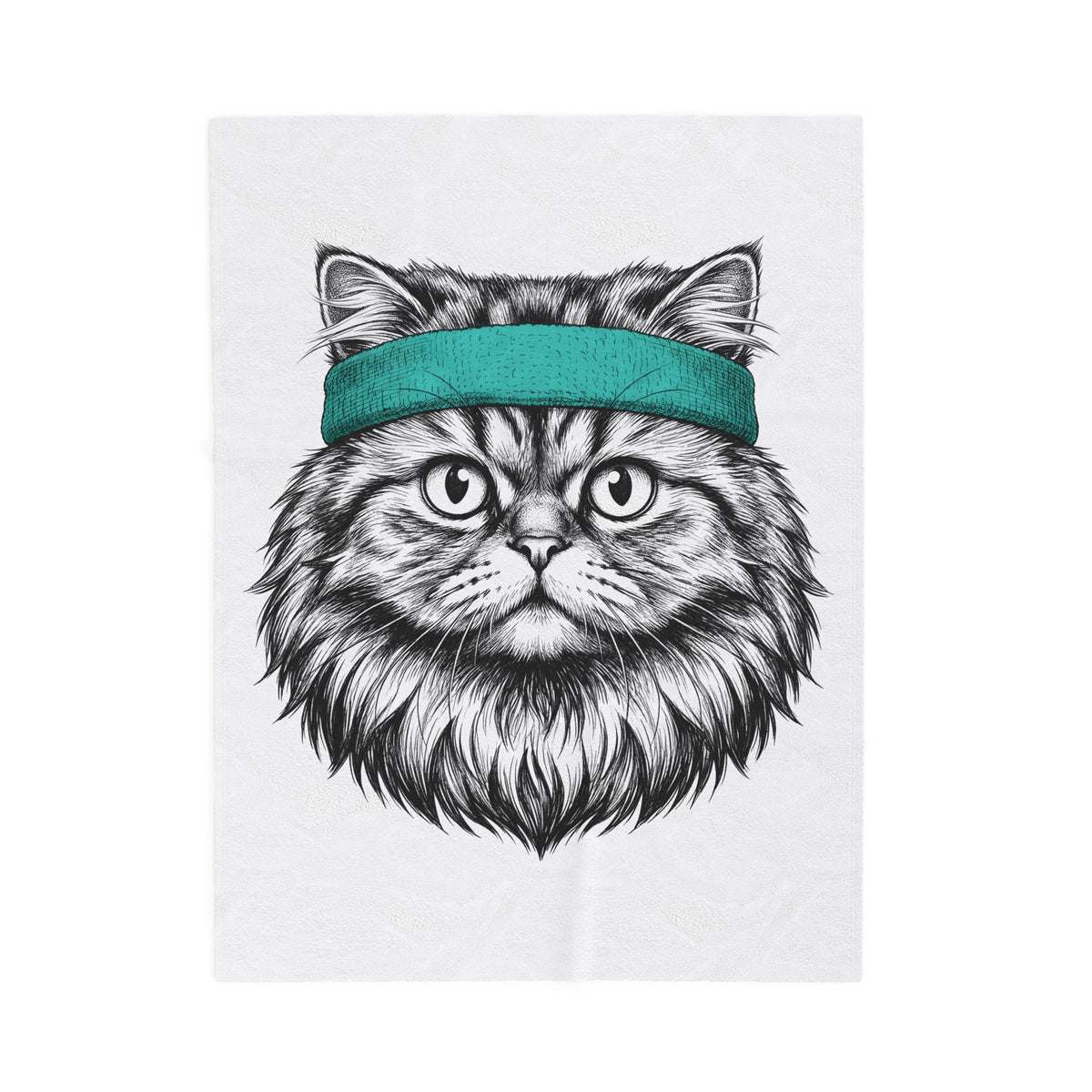 Striped Cat Blanket Cat Pet Supplies Gift Women Doodle Blanket Tabby Cat Blanket Cat Fan Feline Blanket Pet Accessories Graphic Minimalist Headwrap