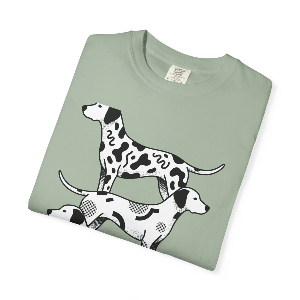 Dalmatian T-Shirt Dog Fauna Gift Women Flat T-Shirt Dalmatian T-Shirt Dog Fan Graphic Design Illustration Sketch Spot Design T-Shirt