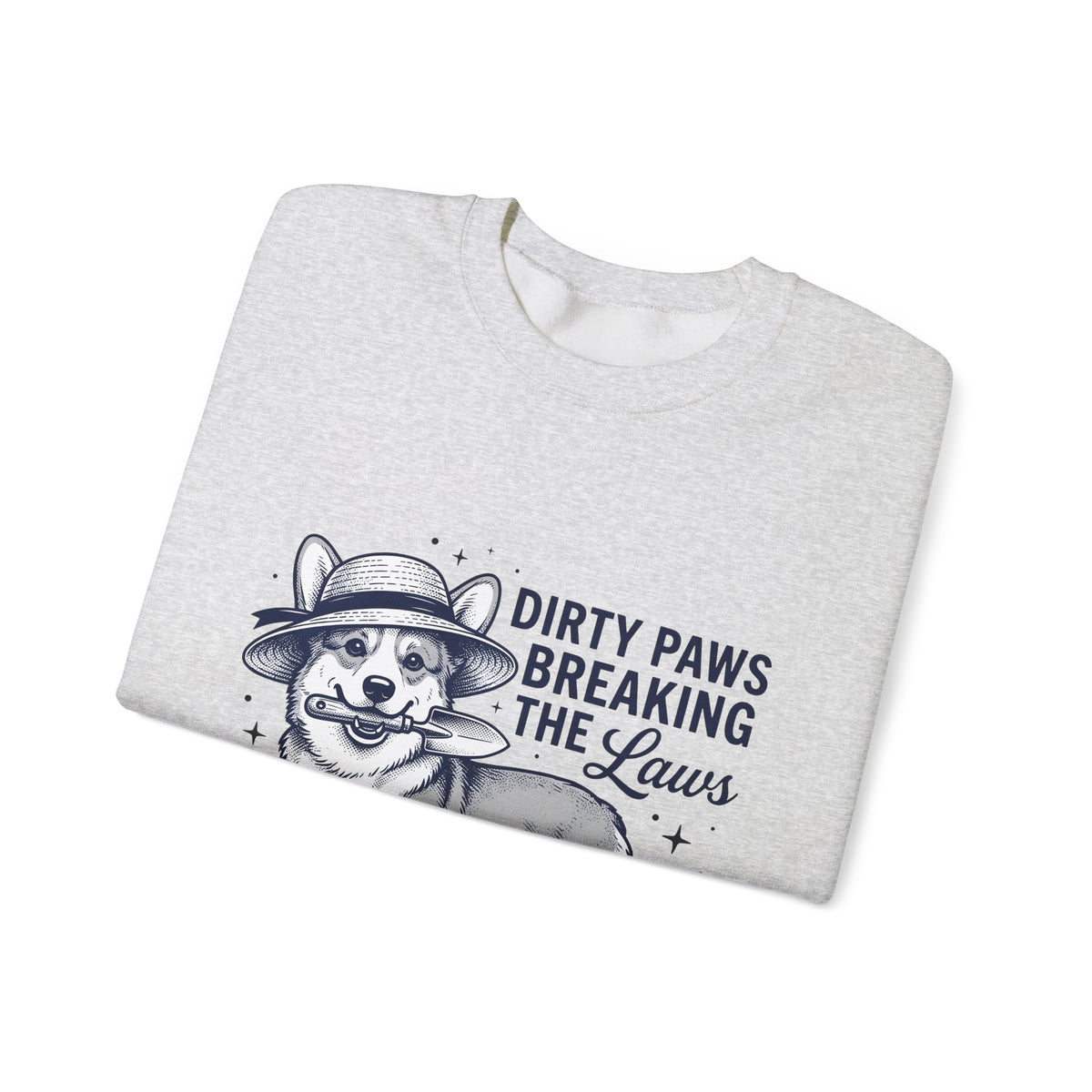 Corgi Canine Sweatshirt Dog Horticulture Gift Women Old School Sweatshirt Dog Sweatshirt Dog Fan Puppy Sweatshirt Gardening Graphic Outline Hand Shovel Sweatshirt