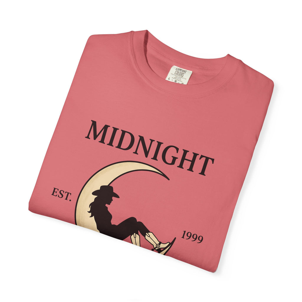 Cowgirl Moon Cowgirl Ranch Gift Cartoon Moonlight Cowgirl Fan Toon Farm Sketch Riding Boots T-Shirt