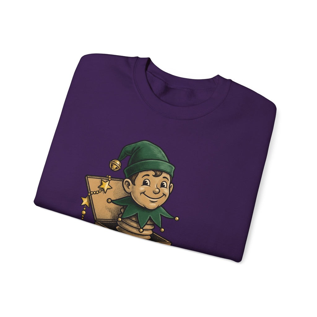 Elf Jack In The Box Christmas Holiday Gift Vintage Jack In The Box Christmas Sweatshirt