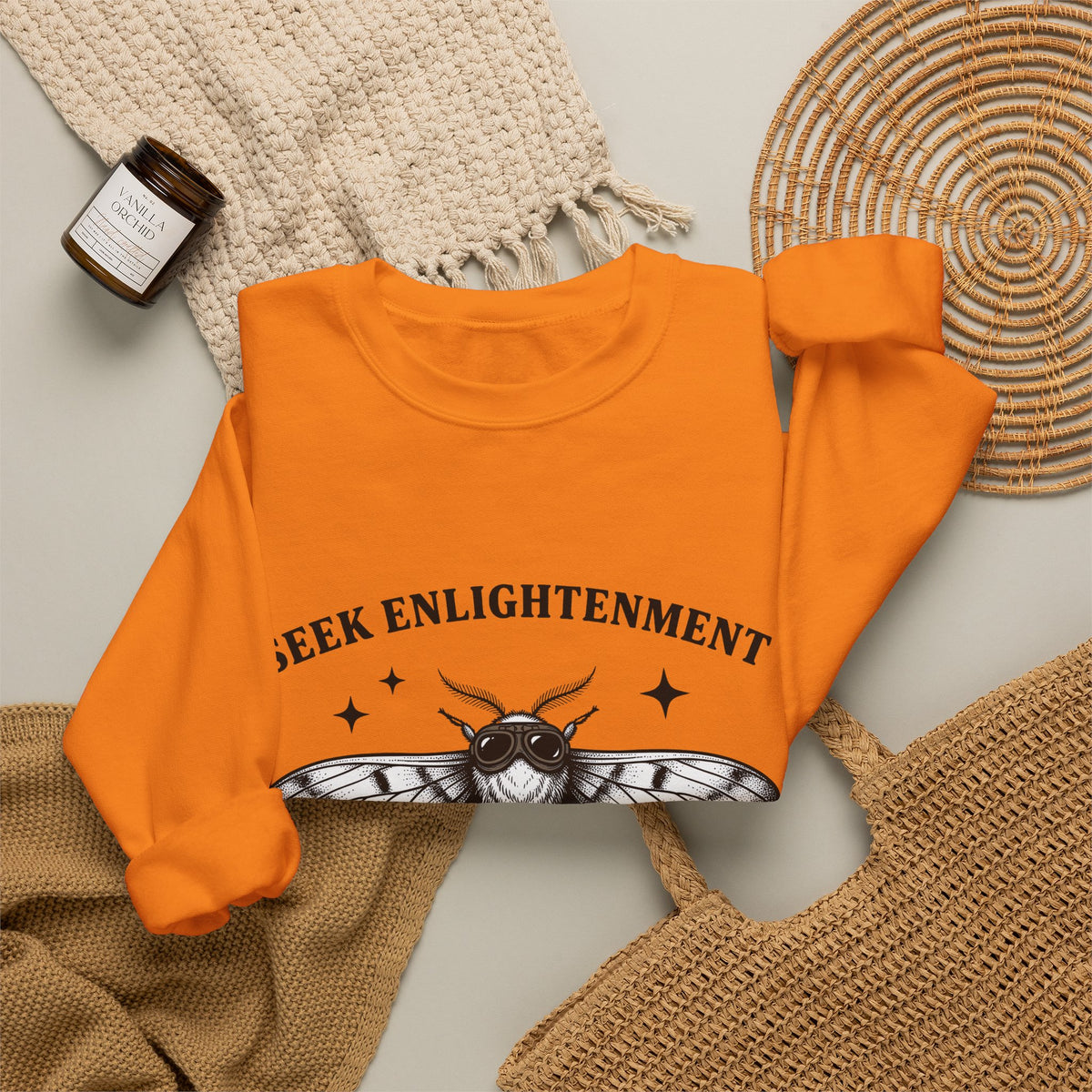 Moth Illustration Sweatshirt Funny Wildlife Gift Women Retro Sweatshirt Bug Sweatshirt Humor Fan Vintage Sweatshirt Animal Graphic Sketch Star Shapes Sweatshirt