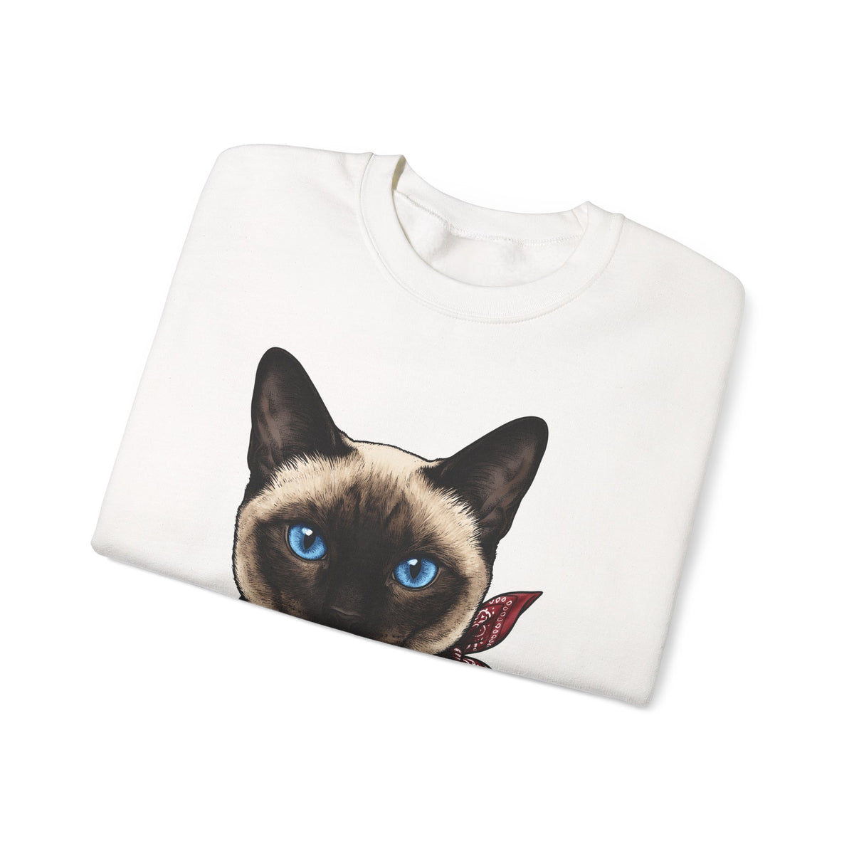 Siamese Cat Sweatshirt Cat Pet Gift Women Realistic Sweatshirt Siamese Sweatshirt Cat Fan Feline Sweatshirt Pet Graphic Vintage Bandana Sweatshirt