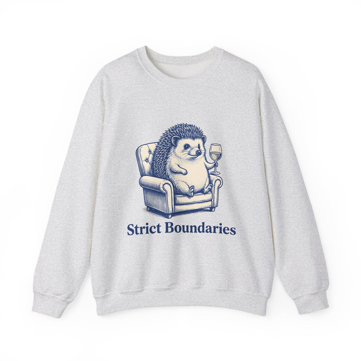 Hedgehog Seat Cute Pet Gift Sketch Hedgehog Adorable Fan Hedgehog Drawing Retro Wine Cup Sweatshirt
