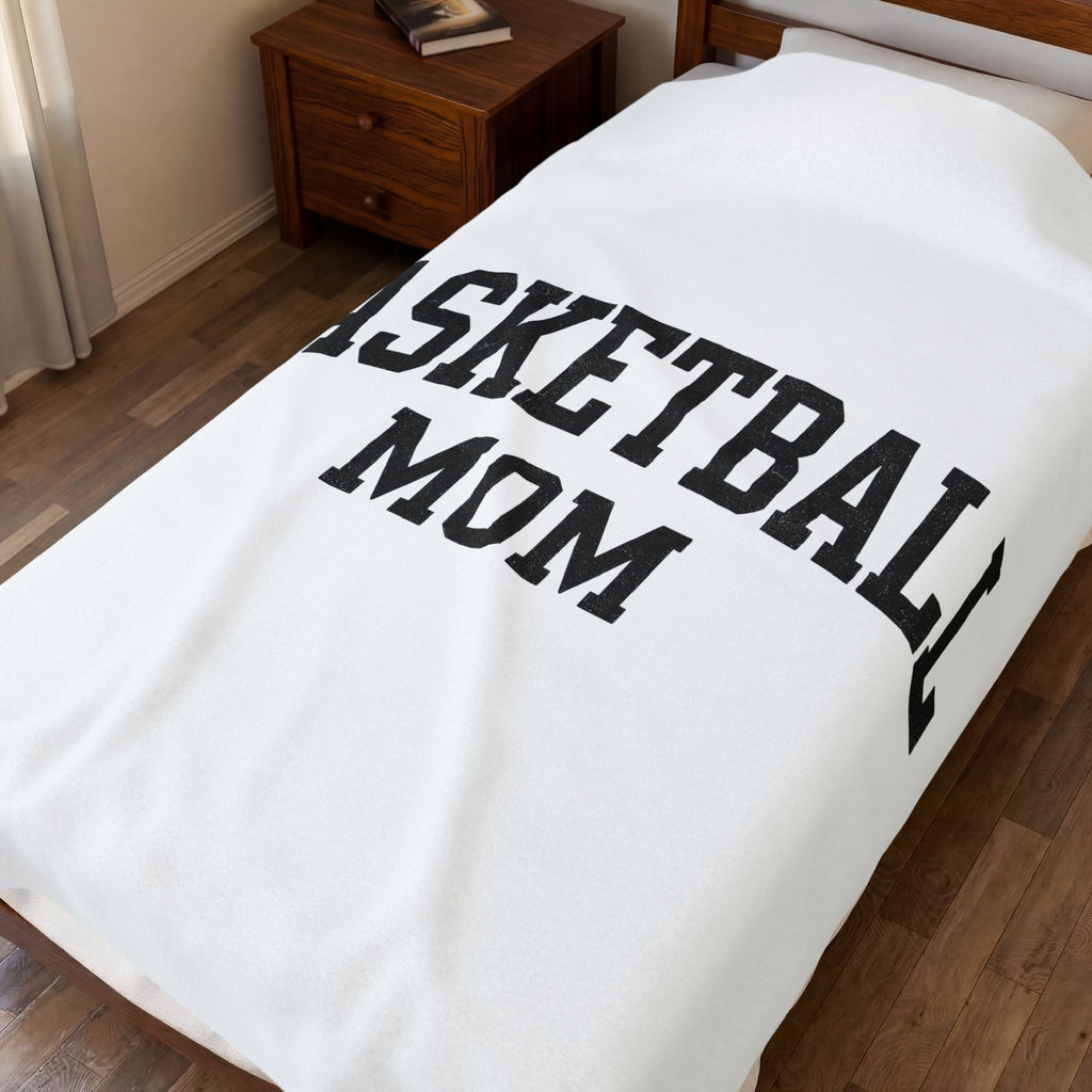 Team Text Blanket Moms Basketball Accessories Gift Women Hand Drawn Blanket Group Message Blanket Mom Fan Handdrawn Blanket Basketball Graphic Old