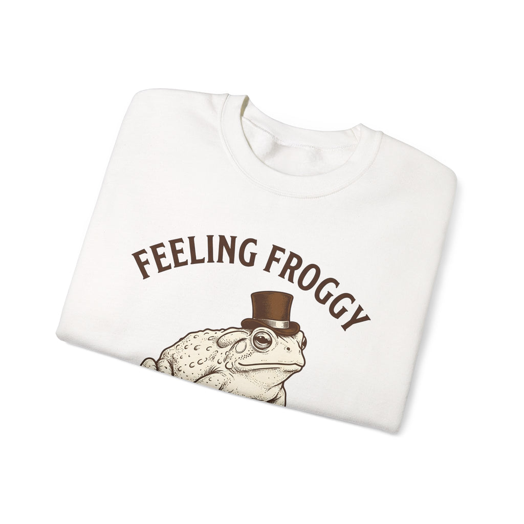 Toad Top Hat Sweatshirt Funny Animal Gift Women Vintage Sweatshirt Frog Sweatshirt Humor Fan Retro Sweatshirt Creature Graphic Hand Drawn Animal Humor Sweatshirt