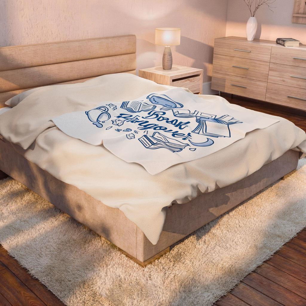 Book Stack Blanket Book Reading Gift Women Doodle Blanket Book Pile Blanket Bibliophile Fan Illustrated Graphic Bookworm Design Whimsical Sleep