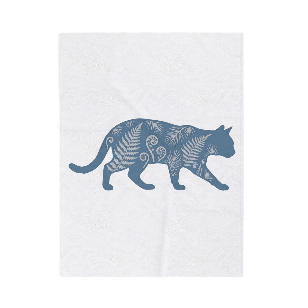 Cat Shape Blanket Cat Wildlife Gift Women Garden Blanket Kitten Blanket Cat Fan Feline Blanket Botanical Illustration Wildlife Graphic Nature