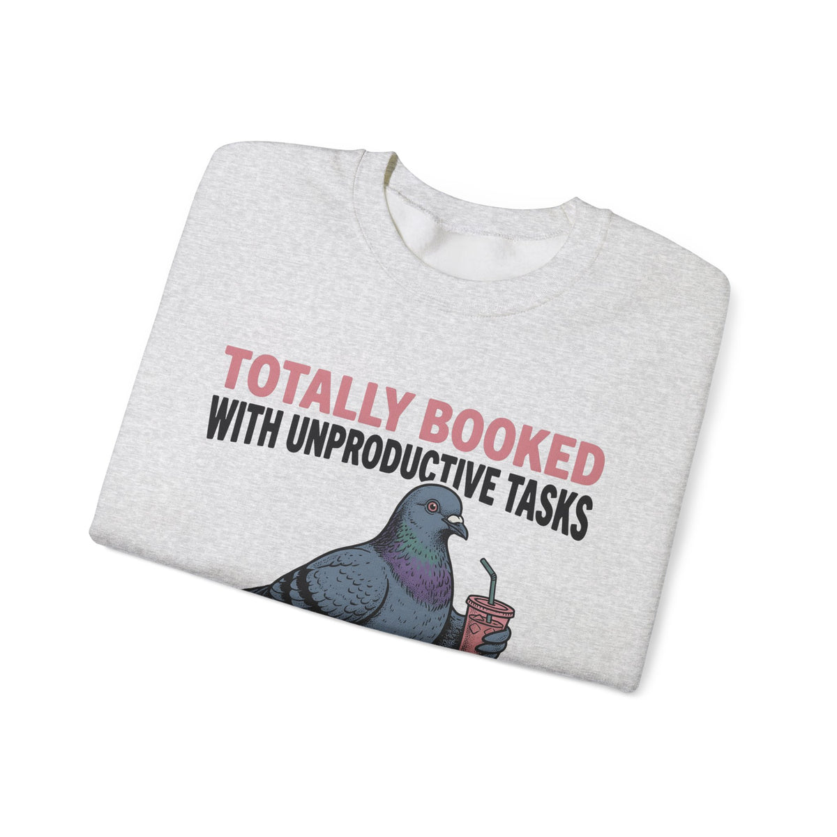 Pigeon Drawing Sweatshirt Funny Wildlife Gift Women Comic Sweatshirt Dove Sweatshirt Humor Fan Cartoon Sweatshirt Animal Graphic Classic Coffee Cup Sweatshirt