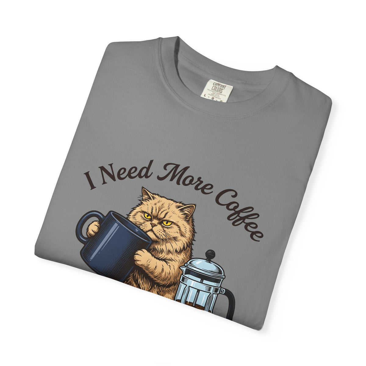 Cranky Cat T-Shirt Cat Latte Gift Women Old School T-Shirt Grumpy Cat T-Shirt Cat Fan Feline T-Shirt Coffee Graphic Doodle T-Shirt T-Shirt