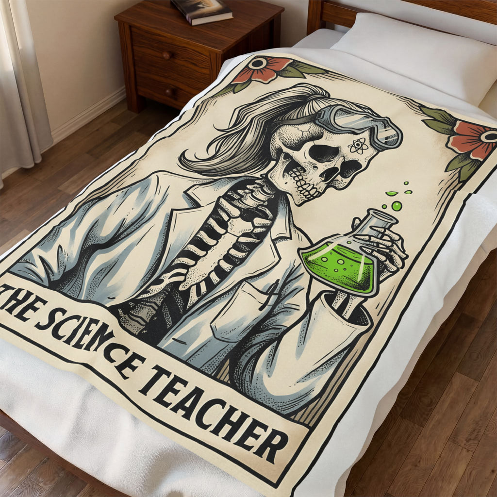 Skeleton Chemist Teachers Chemistry Gift Line Skeleton Educator Enthusiast Science Blanket