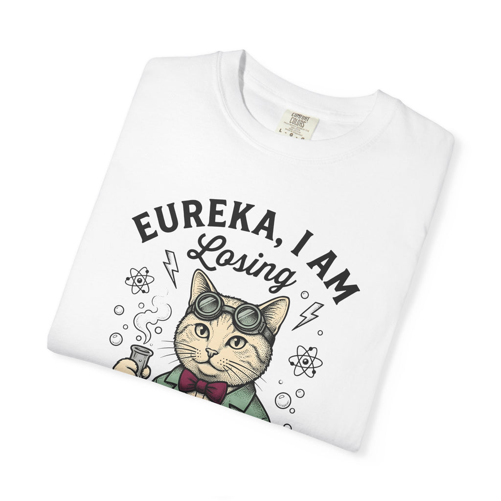 Scientist Cat T-Shirt Cat Science Gift Women Vintage T-Shirt Feline T-Shirt Cat Fan Retro T-Shirt Scientific Graphic Hand Drawn Beaker T-Shirt