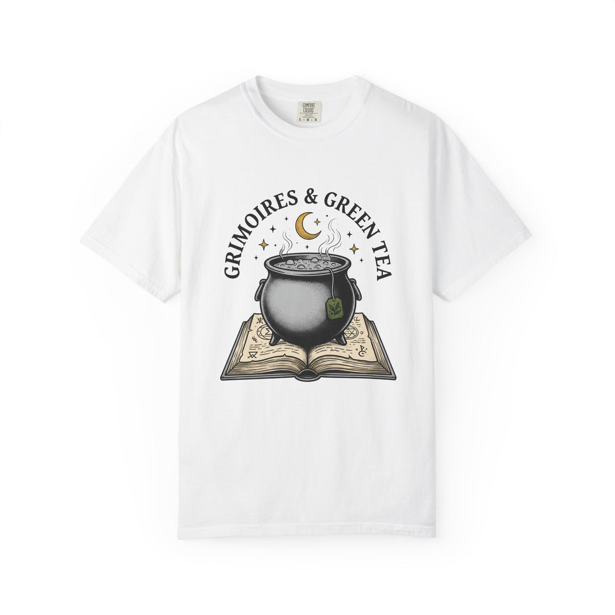 Witch Cauldron T-Shirt Boho Chic Witchcraft Gift Women Vintage T-Shirt Cauldron T-Shirt Bohemian Enthusiast Retro T-Shirt Occult Graphic Hand Drawn