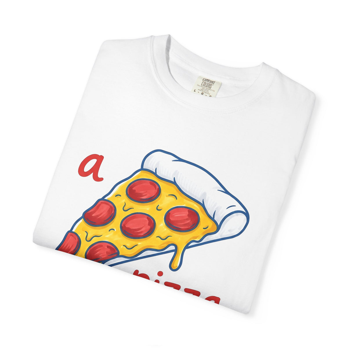 Pizza Piece T-Shirt Funny Cuisine Gift Women Comic T-Shirt Pizza Slice T-Shirt Humor Fan Cartoon T-Shirt Food Graphic Sketch Salami T-Shirt